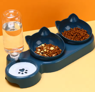 Anti-Tip Raised Cat Bowl Feeder