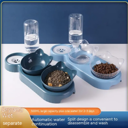 Anti-Tip Raised Cat Bowl Feeder
