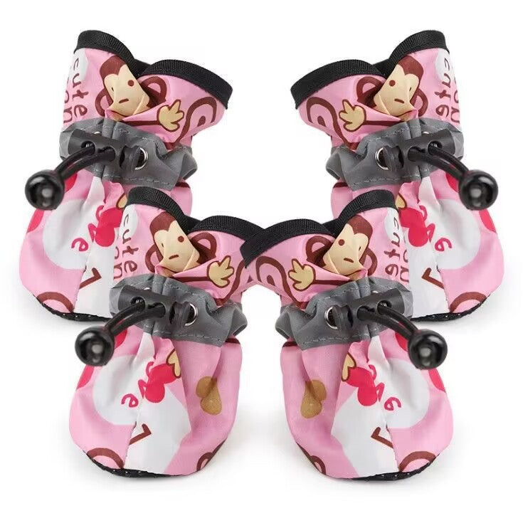 Non-Slip Waterproof Dog Boots (Set of 4)