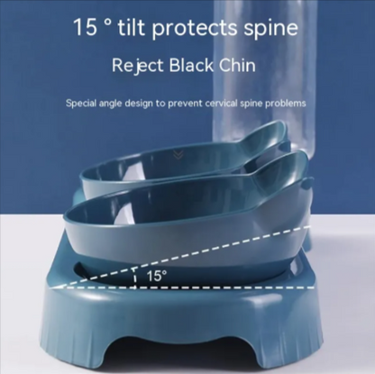 Anti-Tip Raised Cat Bowl Feeder